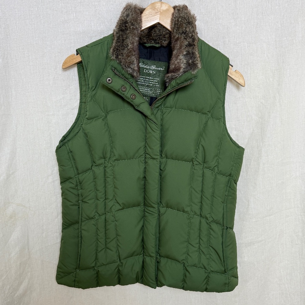 Eddie Bauer Small Quilted Goose Down Puffer Jacket